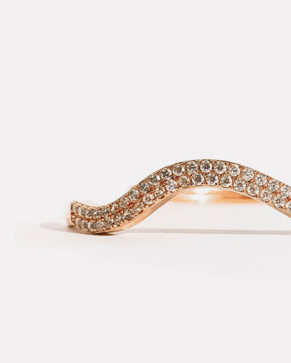 Gold Plated Crystal Bangle - Image 2