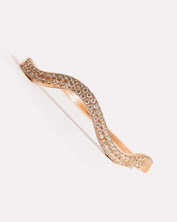 Gold Plated Crystal Bangle - Image 3