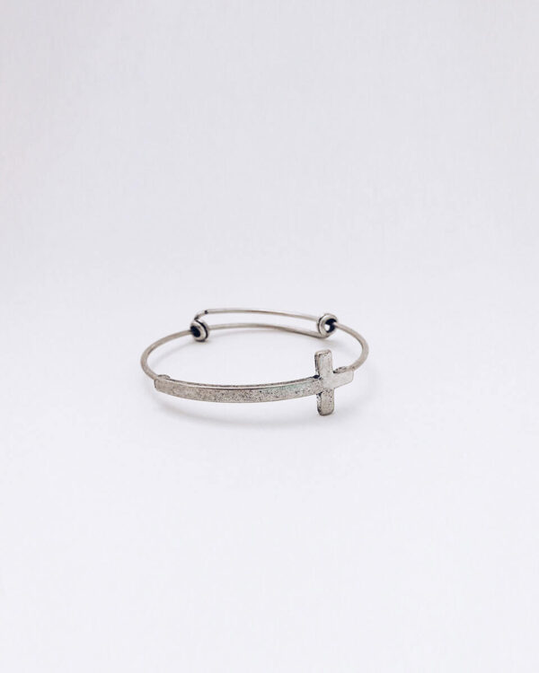 Sterling Silver Hinged T Bangle