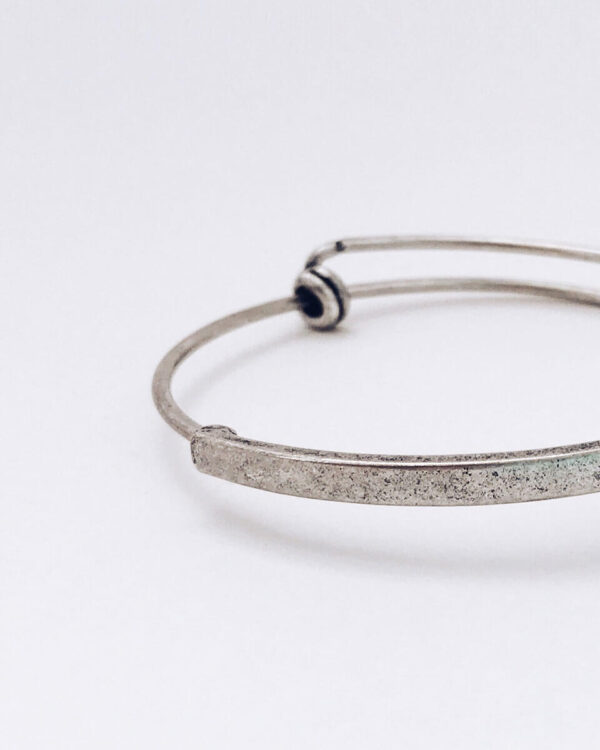 Sterling Silver Hinged T Bangle - Image 2