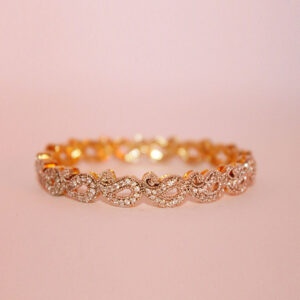 9ct Yellow Gold Cubic Zirconia Bangle