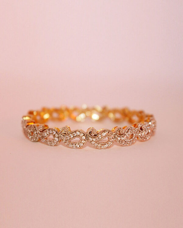 9ct Yellow Gold Cubic Zirconia Bangle