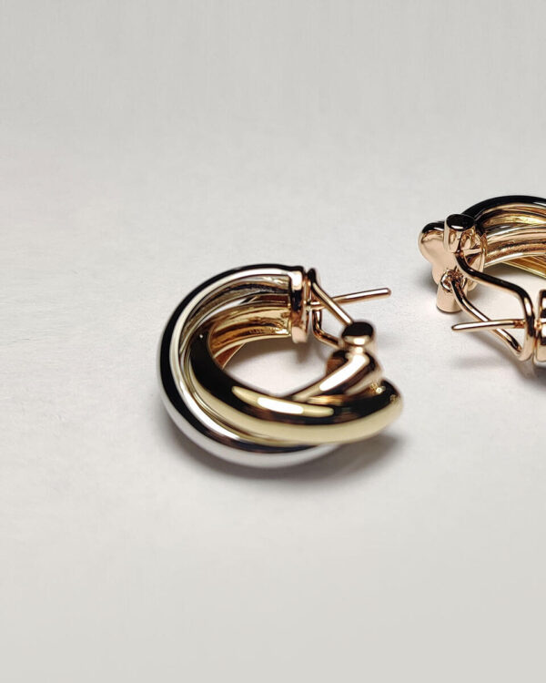 9ct Yellow Gold 15mm Hoop Earrings - Image 2