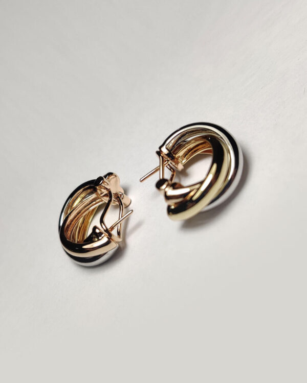 9ct Yellow Gold 15mm Hoop Earrings - Image 3