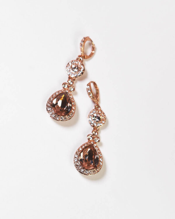 9ct Yellow Gold Sapphire Drop Earrings - Image 2