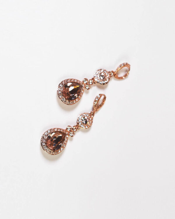9ct Yellow Gold Sapphire Drop Earrings - Image 3