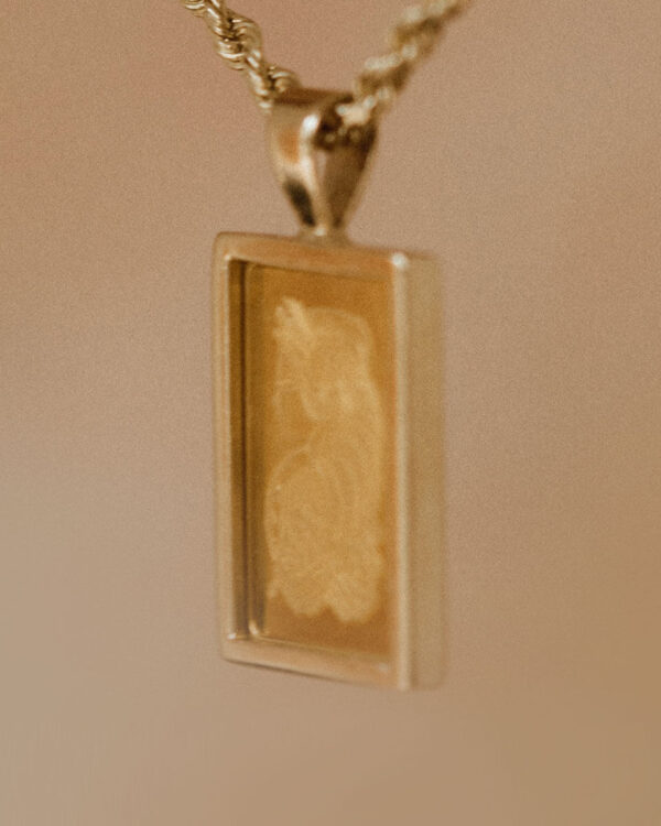 9ct Yellow Gold Solid 20" Dainty Curb Chain Cubic Zirconia - Image 2