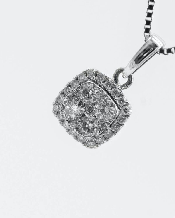 Sterling Silver Diamond & Crystal Pendant Cubic Zirconia - Image 3