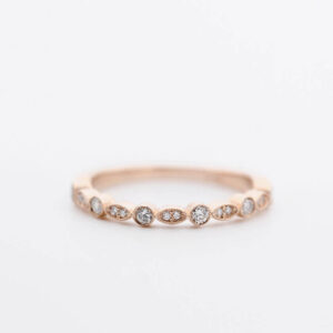 9ct Yellow Gold Diamond Pavé Eternity Ring Cubic Zirconia