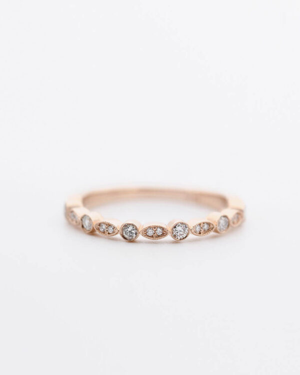 9ct Yellow Gold Diamond Pavé Eternity Ring Cubic Zirconia