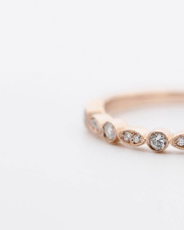 9ct Yellow Gold Diamond Pavé Eternity Ring Cubic Zirconia - Image 2