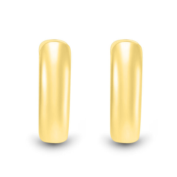 Round Hoop Earrings in Vermeil, 15MM - Image 2