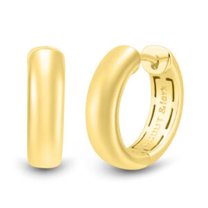 Round Hoop Earrings in Vermeil, 15MM